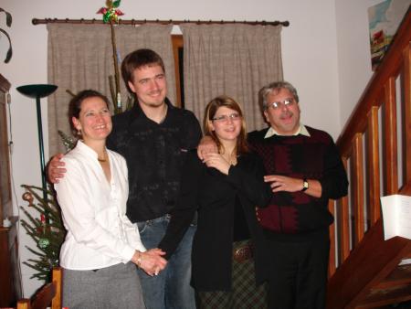 The newly engaged couple and proud parents